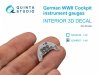 Quinta Studio QD48567 German WWII Cockpit instrument gauges 3D-Printed & coloured Interior on decal paper (All Kits) 1/48